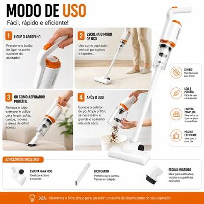 Versatilidade para diferentes pontos da casa