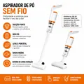 Imagem 4 de Aspirador de Pó Vertical 2 em 1 Sem Fio
