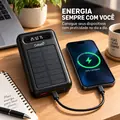 Imagem 5 de Power Bank Solar Celark 20.000mAh com 3 Cabos e Carga Rápida 22,5W