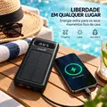 Imagem 3 de Power Bank Solar Celark 20.000mAh com 3 Cabos e Carga Rápida 22,5W